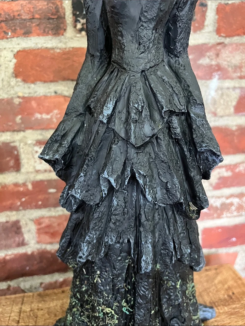 Tahari Black Witch Figurine with Purple Hat Accent